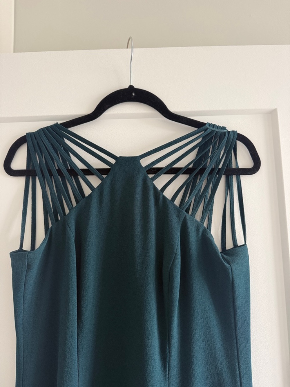 Dress the Population Deep Teal Strappy Midi Dress - Picture 2 of 5